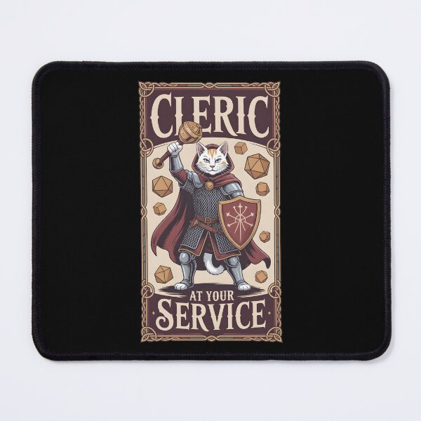 Item preview, Cleric RPG class cat cleric designed and sold by Boardgameo.