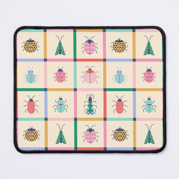 Item preview, Colorful Grid Cute Bugs and Beetles designed and sold by verodika.