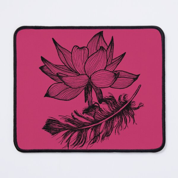 Item preview, Flower & Feather | Dark Botanical Ink Art | Floral Illustration designed and sold by Half Mess.