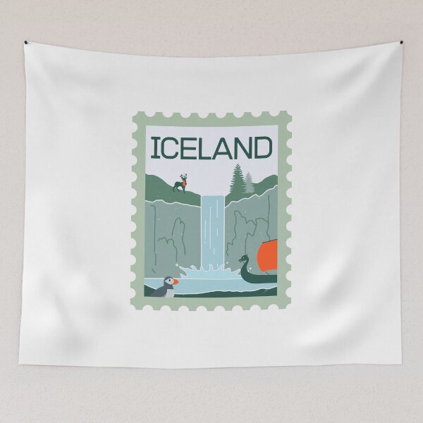 Item preview, Iceland - Iceland Stamp - Funny gifts for Iceland enthusiasts designed and sold by iX-Physio.