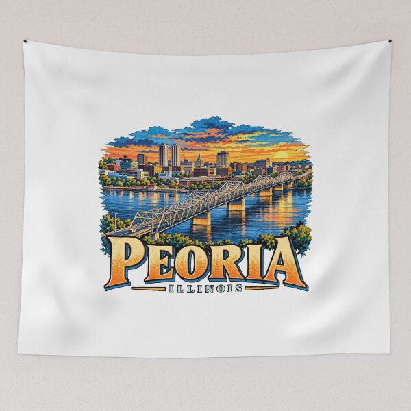 Item preview, Vintage Peoria Illinois Travel Souvenir Landmark Gift designed and sold by MichaeIRellov.