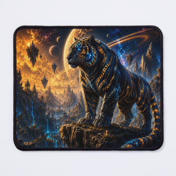 Item preview, Cosmic Tiger – Celestial Guardian of the Stars designed and sold by ZYVARENNE.