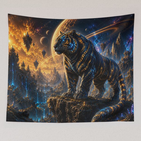 Item preview, Cosmic Tiger – Celestial Guardian of the Stars designed and sold by ZYVARENNE.