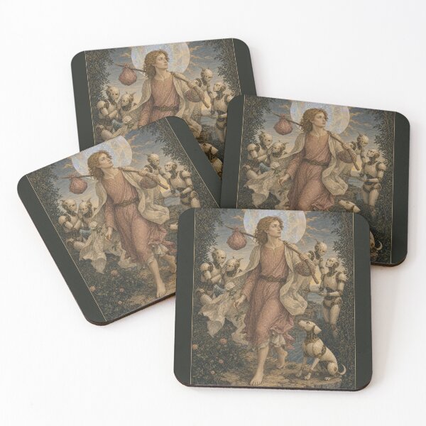 Item preview, The Fool Tarot Card - Cyber Renaissance Dark Deck Art Print designed and sold by DMarquiseArt.