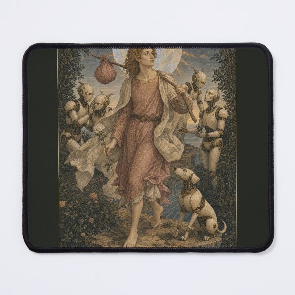 Item preview, The Fool Tarot Card - Cyber Renaissance Dark Deck Art Print designed and sold by DMarquiseArt.
