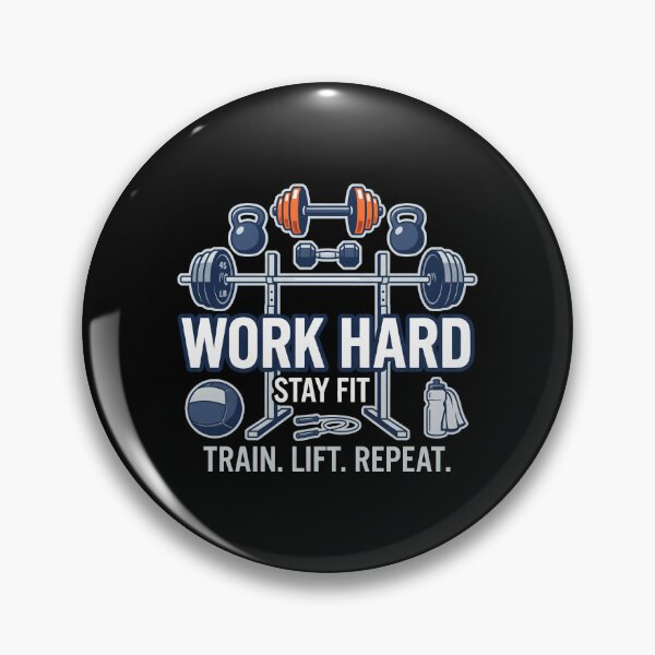 Item preview, Work Hard Stay Fit - Fitness Motivational Gym Graphic Design designed and sold by MyHappyArtShop.