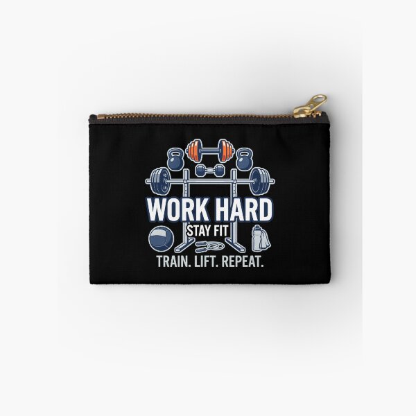 Item preview, Work Hard Stay Fit - Fitness Motivational Gym Graphic Design designed and sold by MyHappyArtShop.