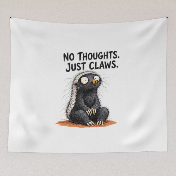 Item preview, Gentle Honey Badger With Butterfly designed and sold by paintingnou.