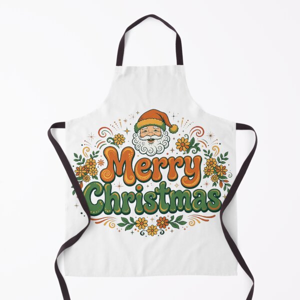 Item preview, Groovy Merry Christmas - Retro 70s Santa Christmas T-Shirt designed and sold by Worn and Witty.