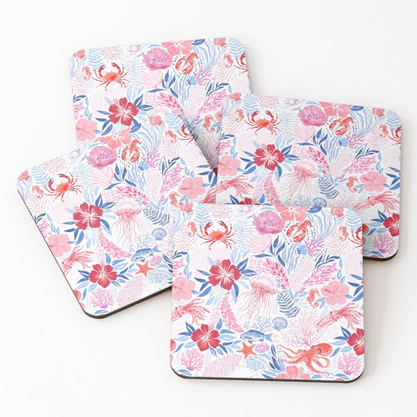Item preview, Rock Pool Botanical - Magenta and Navy designed and sold by TigaTiga.