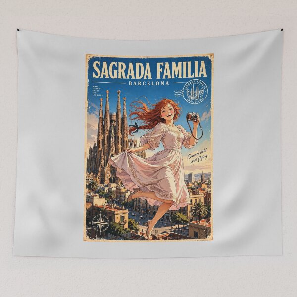 Item preview, Spain — Sagrada Família — A Joyful Afternoon Beneath Barcelona's Iconic Towers designed and sold by DibujandoPorfa.