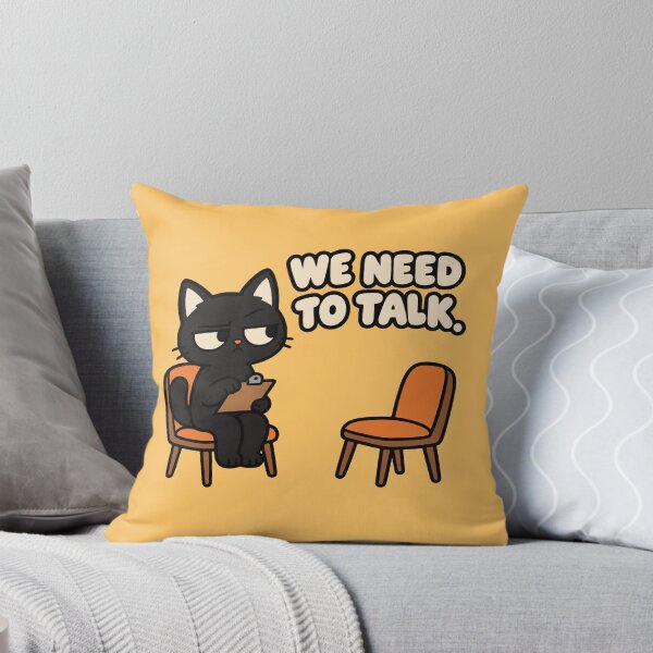 Item preview, We Need to Talk Black Cat Funny Conversation designed and sold by MewMade.