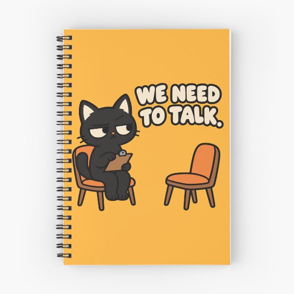 Item preview, We Need to Talk Black Cat Funny Conversation designed and sold by MewMade.