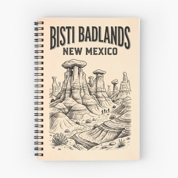 Item preview, Bisti Badlands New Mexico Vintage Travel Poster designed and sold by Wild Places Paper Co..