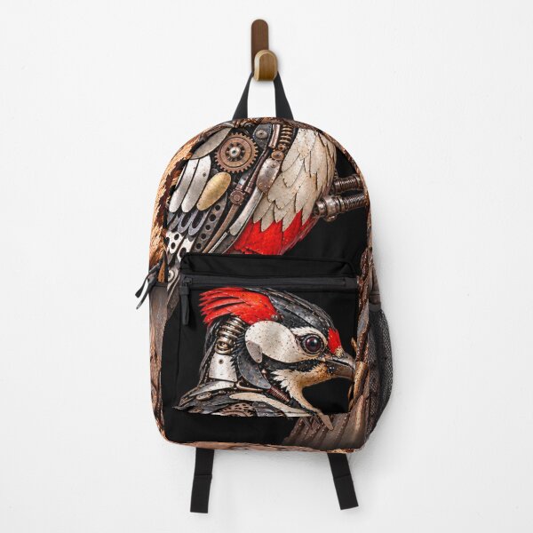 Item preview, Woodpecker Art – Scrap Metal Mechanical Bird Sculpture designed and sold by Emoji Emblems.