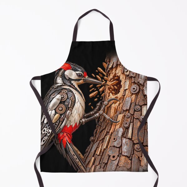Item preview, Woodpecker Art – Scrap Metal Mechanical Bird Sculpture designed and sold by Emoji Emblems.