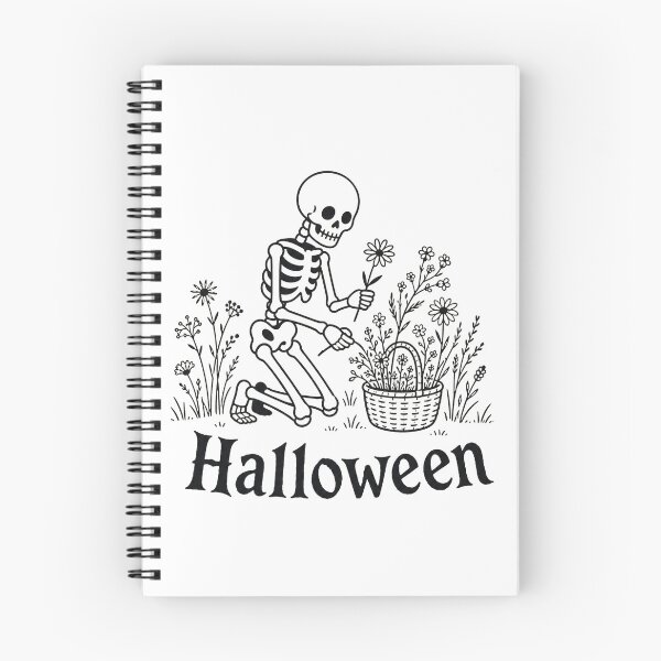 Item preview, Cute Skeleton Gardening Flower Picker Halloween Floral Goth designed and sold by Modern Antique Atelier .