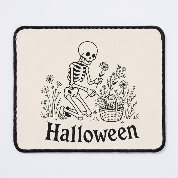 Item preview, Cute Skeleton Gardening Flower Picker Halloween Floral Goth designed and sold by Modern Antique Atelier .