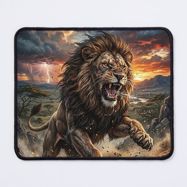 Item preview, Roaring Lion - Epic Wildlife Fantasy Art designed and sold by Lucid Dream Pixel.