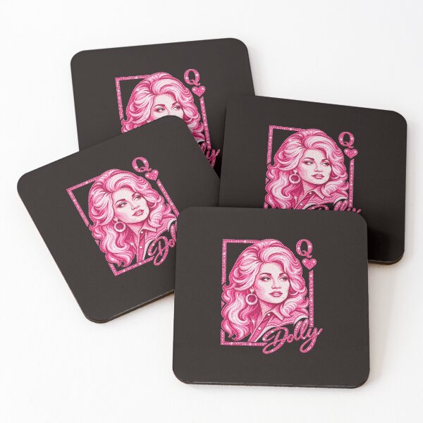 Item preview, Dolly Parton Queen Of Hearts Pink Rhinestone Diamond Graphic designed and sold by DYALEEZ-XCR.