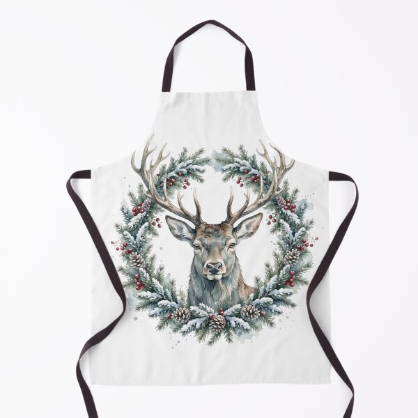 Item preview, Watercolor Winter Stag with Christmas Wreath - Elegant Deer T-Shirt designed and sold by Worn and Witty.