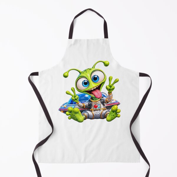 Item preview, Funny Green Alien UFO – Goofy Space Cartoon designed and sold by AleksanderLamek.