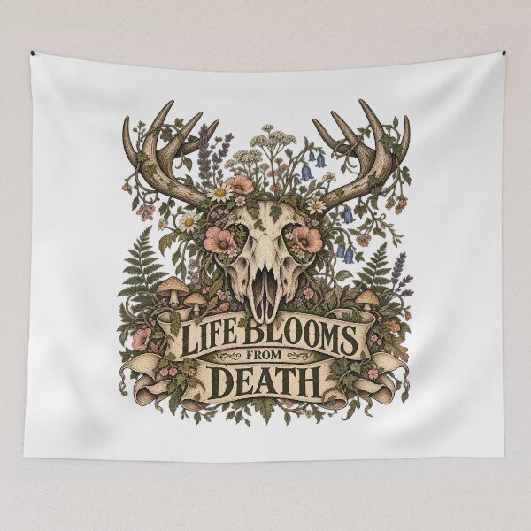 Item preview, Skull Flowers designed and sold by CleanLine Studio.