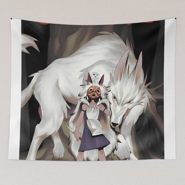 Item preview, girl and wolf [[themomonokes]]-%[ghiblis]%- scary aways  designed and sold by ceyart00.