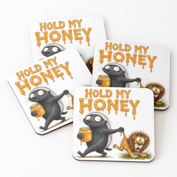Item preview, Hold My Honey Badger And Lion designed and sold by paintingnou.