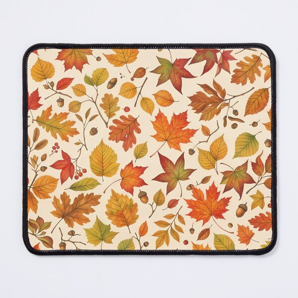 Item preview, Vibrant Autumn Leaves Seamless Pattern: Cozy Fall Foliage, Acorns & Botanical Illustration Print designed and sold by SOOstudio73.