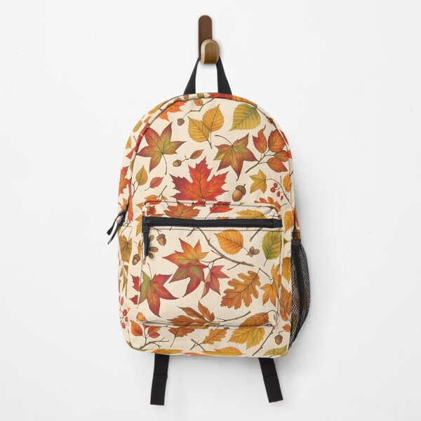 Item preview, Vibrant Autumn Leaves Seamless Pattern: Cozy Fall Foliage, Acorns & Botanical Illustration Print designed and sold by SOOstudio73.