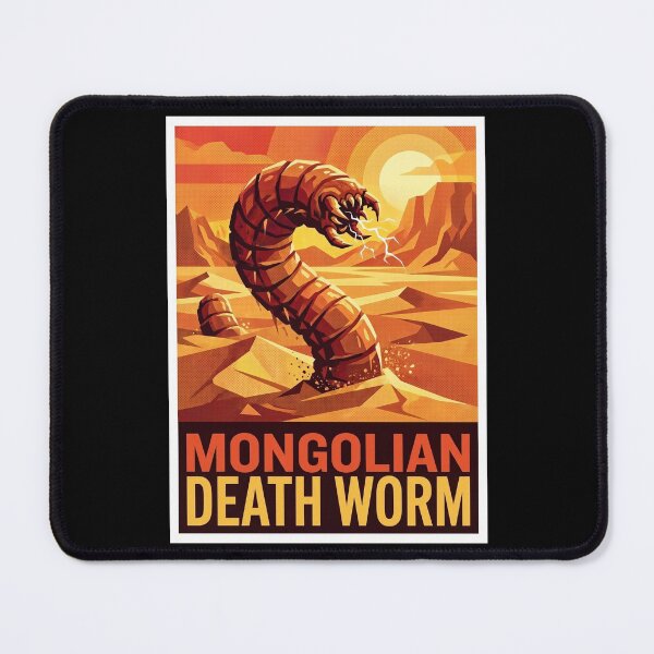 Item preview, Mongolian Death Worm Gobi Desert Cryptid Pop Art designed and sold by redsharkuk.
