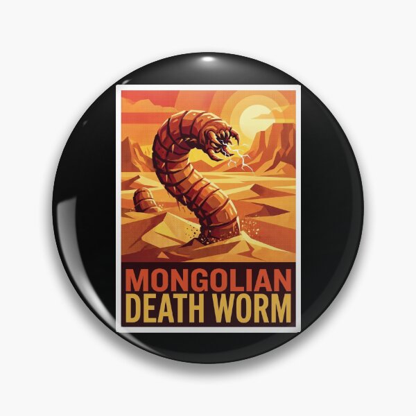 Item preview, Mongolian Death Worm Gobi Desert Cryptid Pop Art designed and sold by redsharkuk.