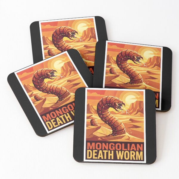 Item preview, Mongolian Death Worm Gobi Desert Cryptid Pop Art designed and sold by redsharkuk.
