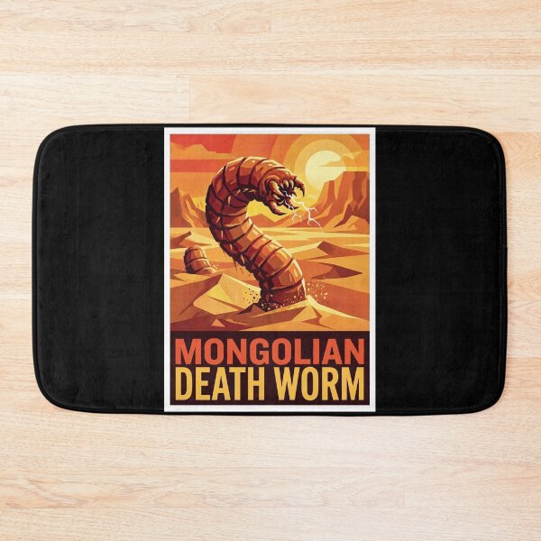 Item preview, Mongolian Death Worm Gobi Desert Cryptid Pop Art designed and sold by redsharkuk.