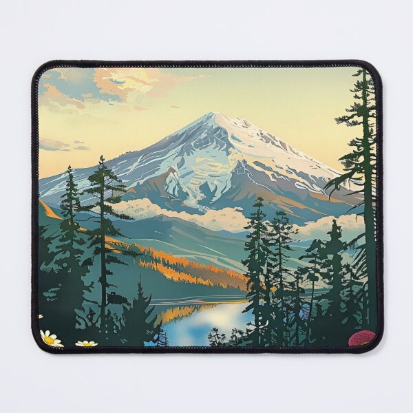 Item preview, Where The Wildflowers Meet The Mountains Gustav Klimt Flower Garden Nature Painting Landscape Scenery Digital Illustration designed and sold by Matt_Smith.