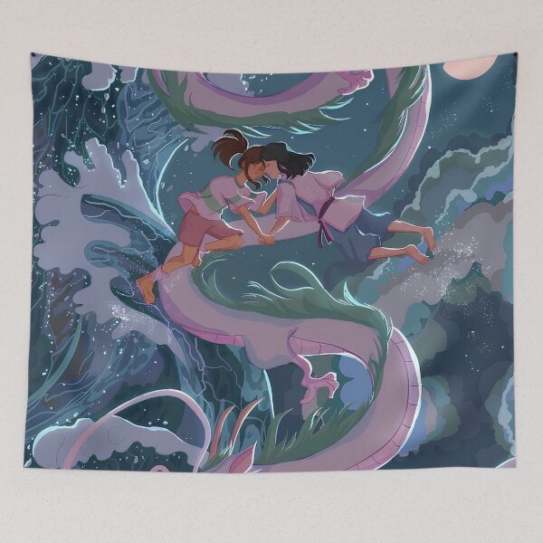 Item preview, Cute couples [[chihiros]] go -%[ghiblis]%- flying aways dragon designed and sold by ceyart00.
