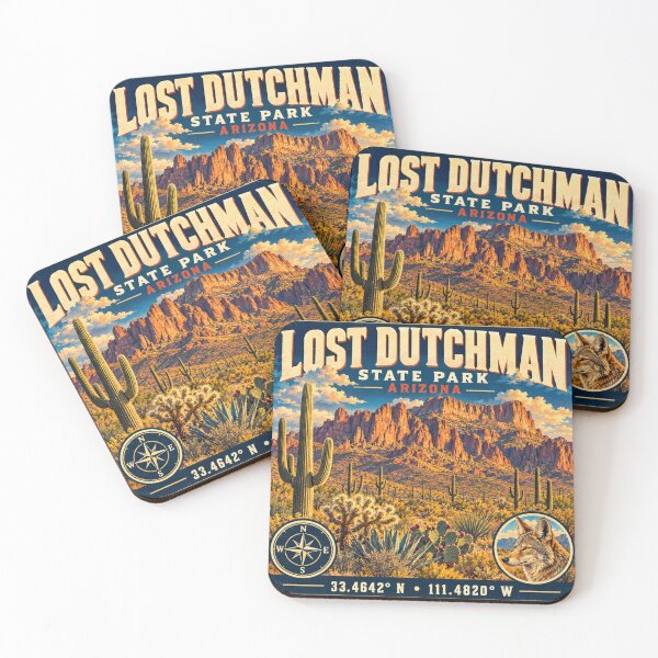 Item preview, Lost Dutchman State Park Retro Travel Sticker designed and sold by naturalsurvival.