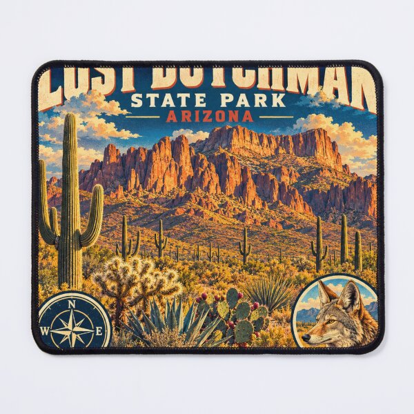Item preview, Lost Dutchman State Park Retro Travel Sticker designed and sold by naturalsurvival.