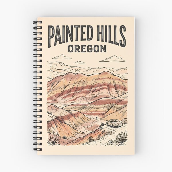 Item preview, Painted Hills Oregon Vintage Travel Poster designed and sold by Wild Places Paper Co..