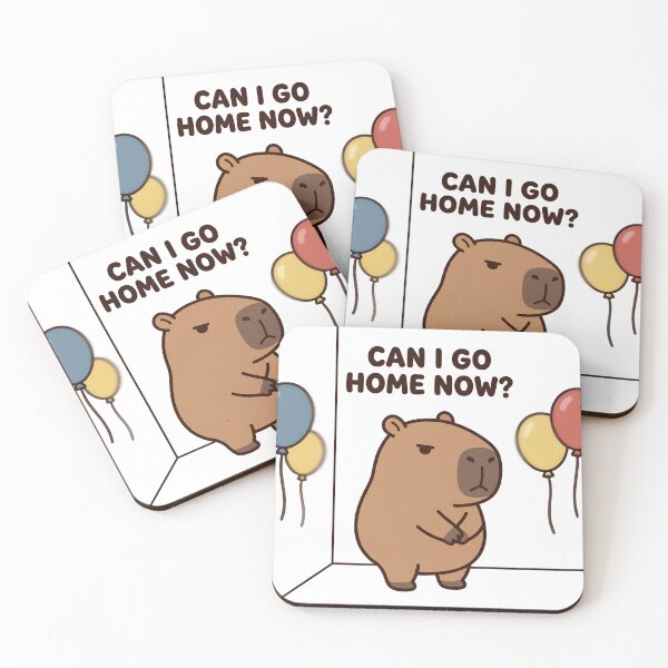 Item preview, Can I Go Home Now? - Grumpy Capybara Party Design designed and sold by Sleonheart.