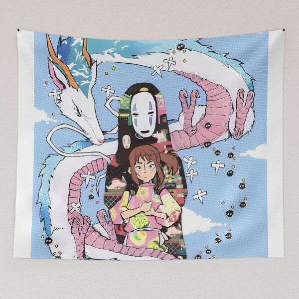 Item preview, art girl dragon and spirits [[chihiro's]] -%[ghiblis]%- flying aways  designed and sold by ceyart00.