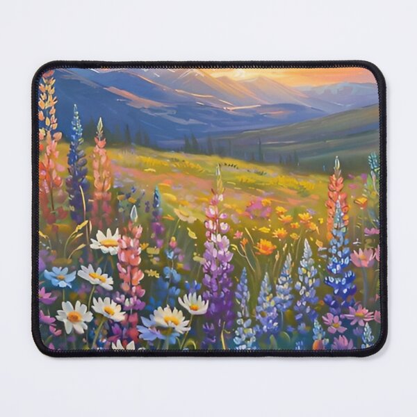 Item preview, Where The Wildflowers Meet The Mountains Gustav Klimt Flower Garden Nature Painting Landscape Scenery Digital Illustration designed and sold by Matt_Smith.