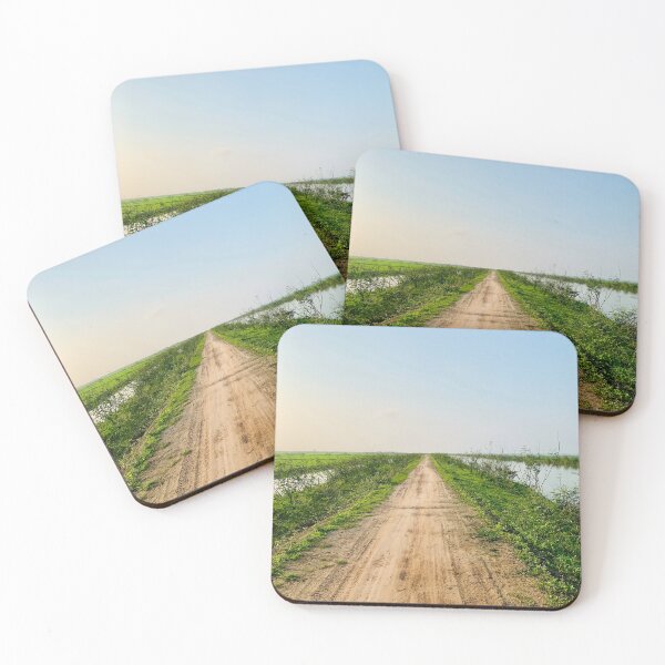 Item preview, Rustic Country Dirt Road Between Green Fields And Canal designed and sold by felachrata.