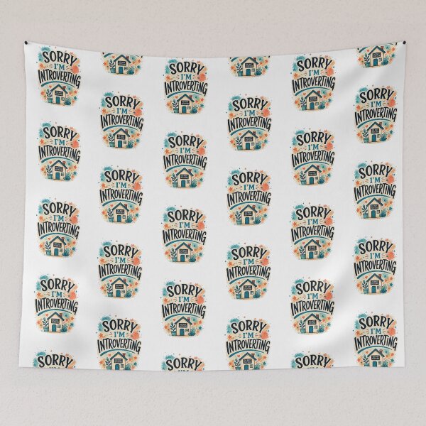 Item preview, Sorry I'm Introverting Funny Introvert Humor Quote Design designed and sold by MarselArt.