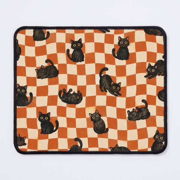 Item preview, Black Cat Gingham designed and sold by BaShert.