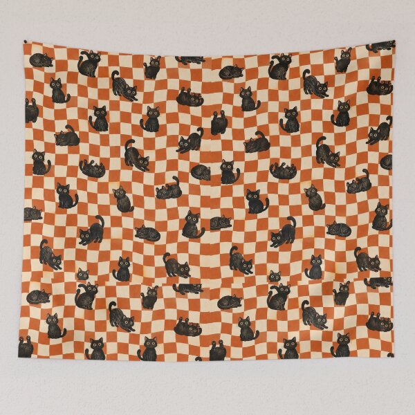 Item preview, Black Cat Gingham designed and sold by BaShert.