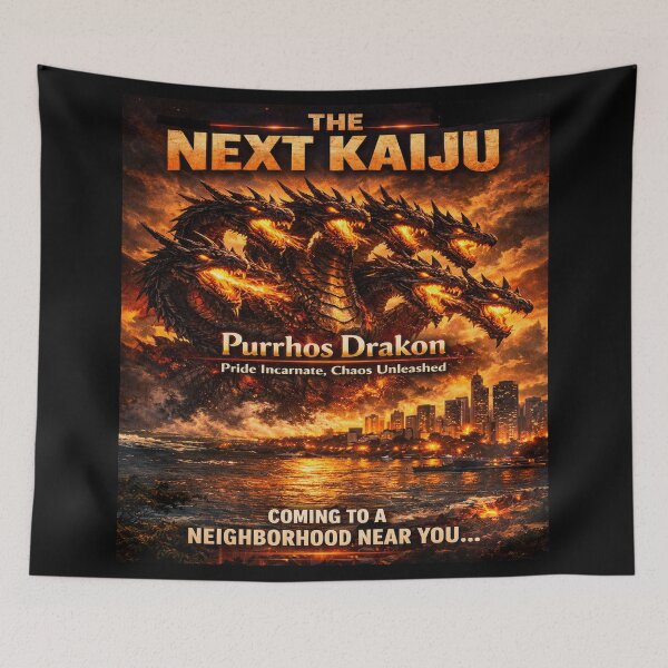 Item preview, The Next Kaiju — Purrhos Drakon — Chaos Unleashed designed and sold by 5PalmsCreative.