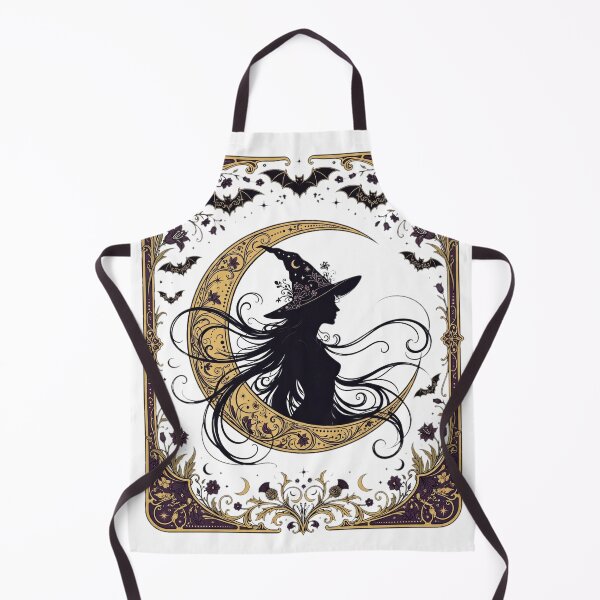 Item preview, Art Nouveau Witch and Crescent Moon - Elegant Halloween T-Shirt designed and sold by Worn and Witty.