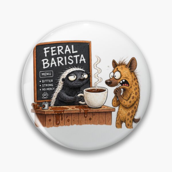 Item preview, Feral Barista Honey Badger Coffee designed and sold by paintingnou.